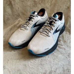 Brooks Adrenaline GTS 21 Men’s Size 10 D Running Shoes 1103491D190 White/Blue